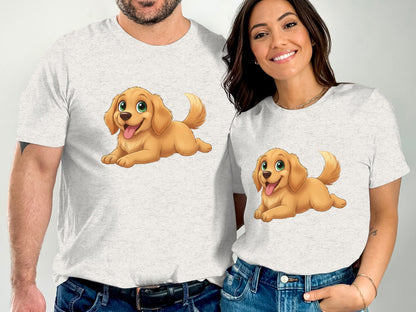 Matching Cartoon Dog Graphic Couples T-Shirts Product