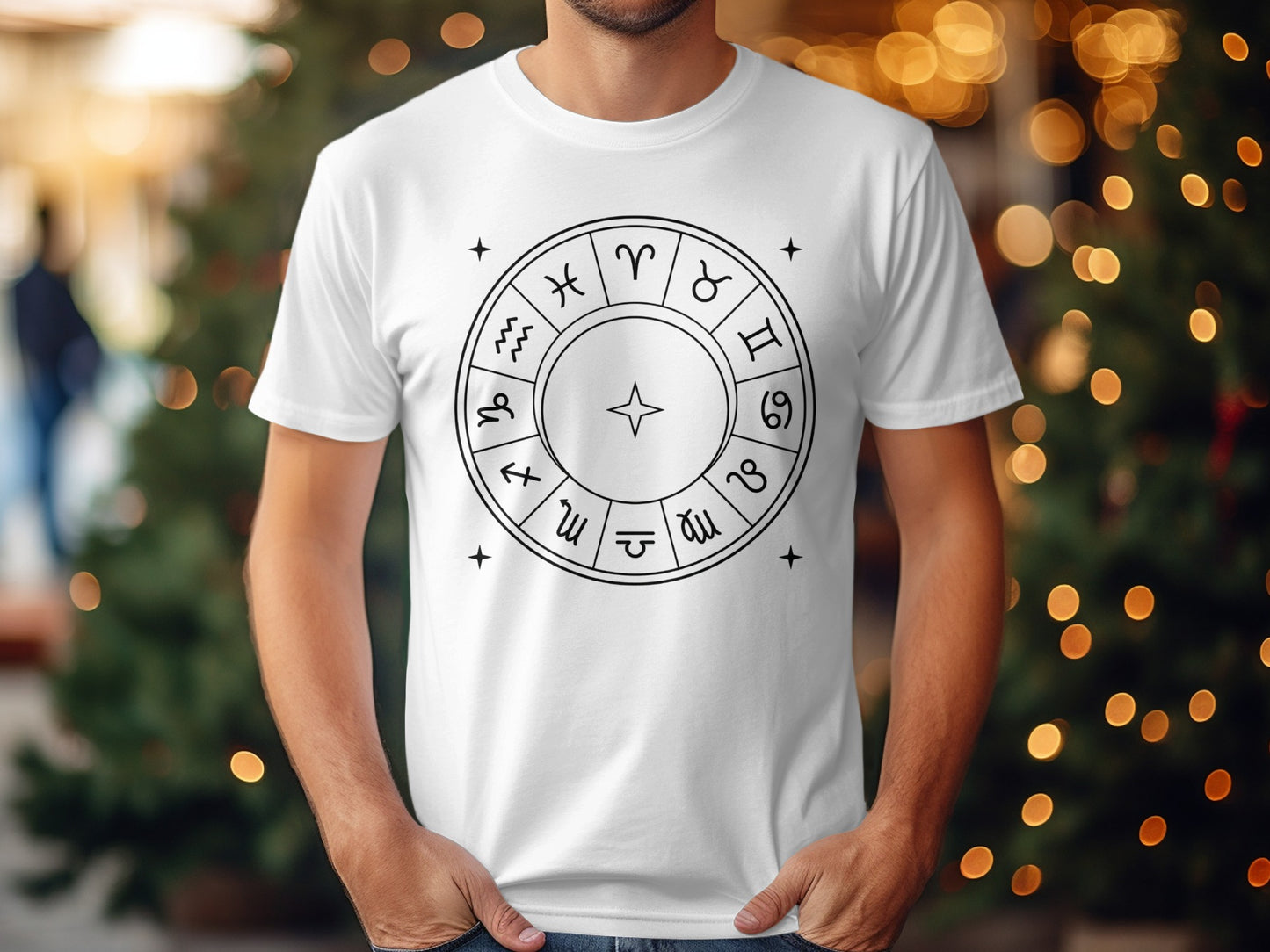 Zodiac Signs Circle Design Astrology T-shirt