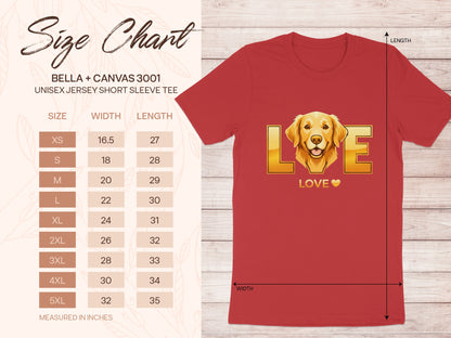 Golden Retriever Love Graphic Tee Shirt product type