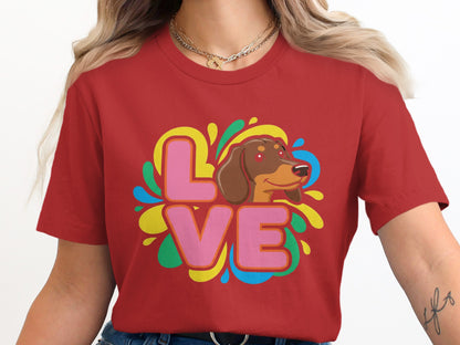 Colorful Love Dachshund Women's T-shirt product type