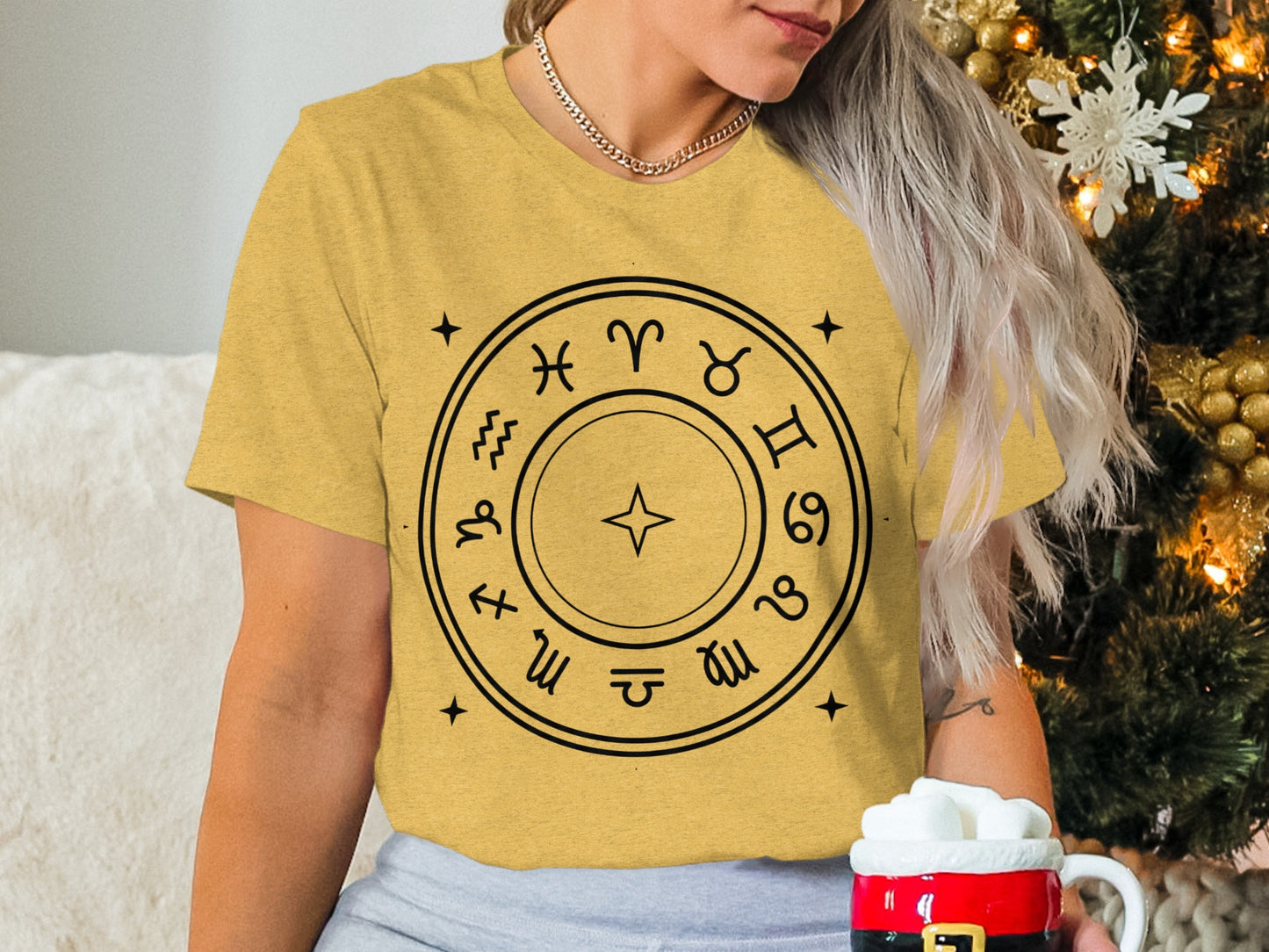 Zodiac Horoscope Symbol Yellow T-Shirt