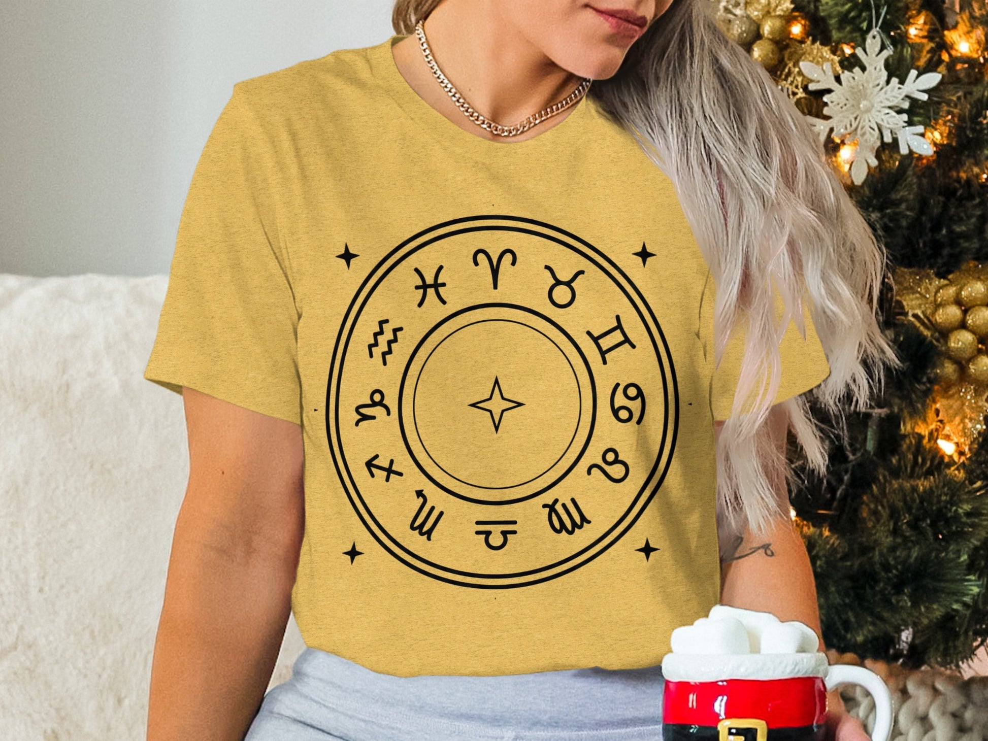 Zodiac Horoscope Symbol Yellow T-Shirt