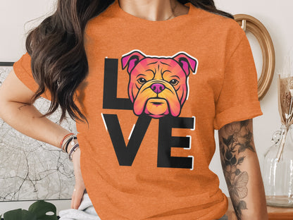 Love Bulldog Graphic Print T-Shirt product type