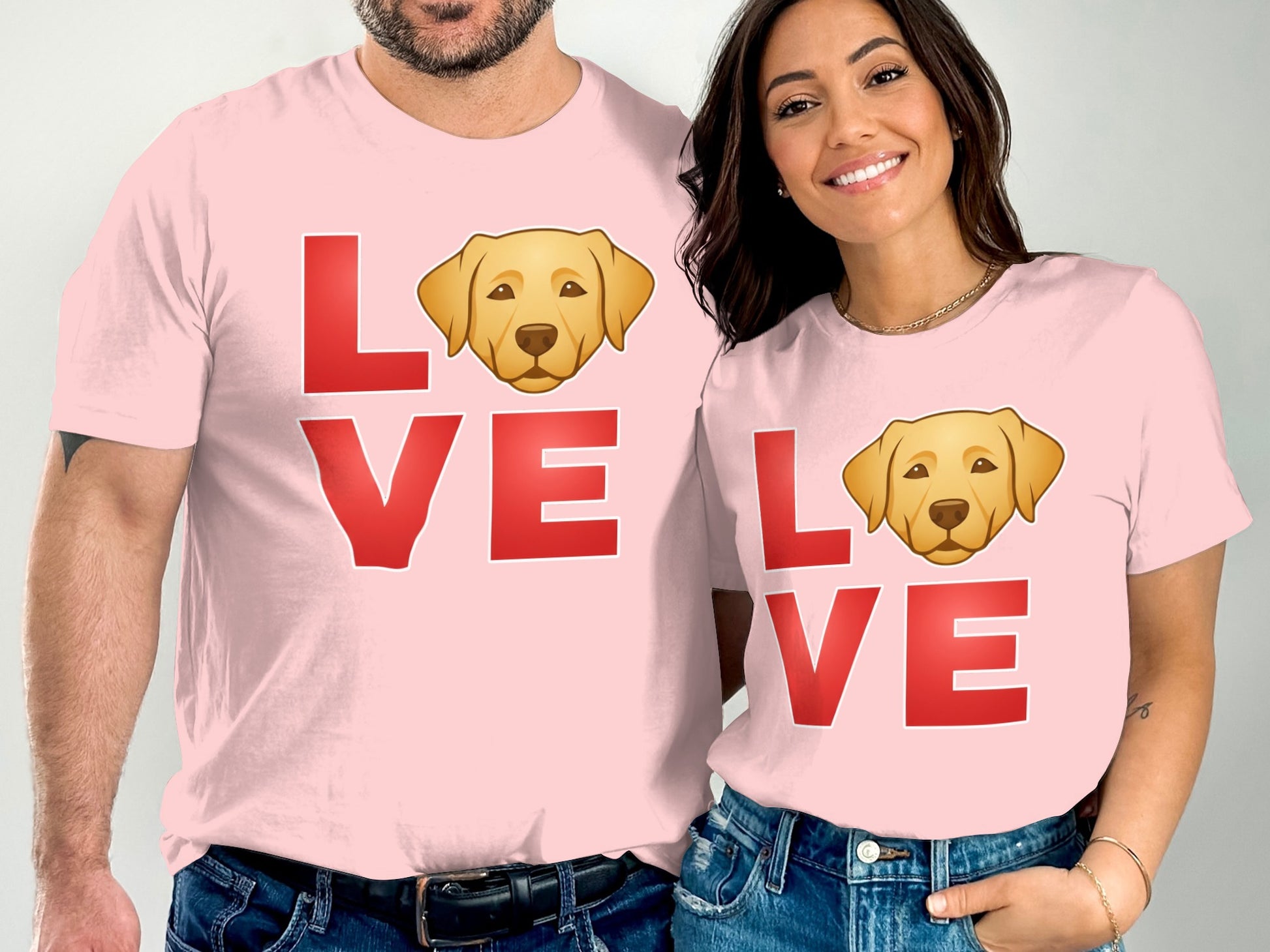 Matching Pink Love Dog Print T-shirt product