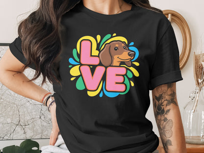 Retro Love Dachshund Design Classic T-Shirt product