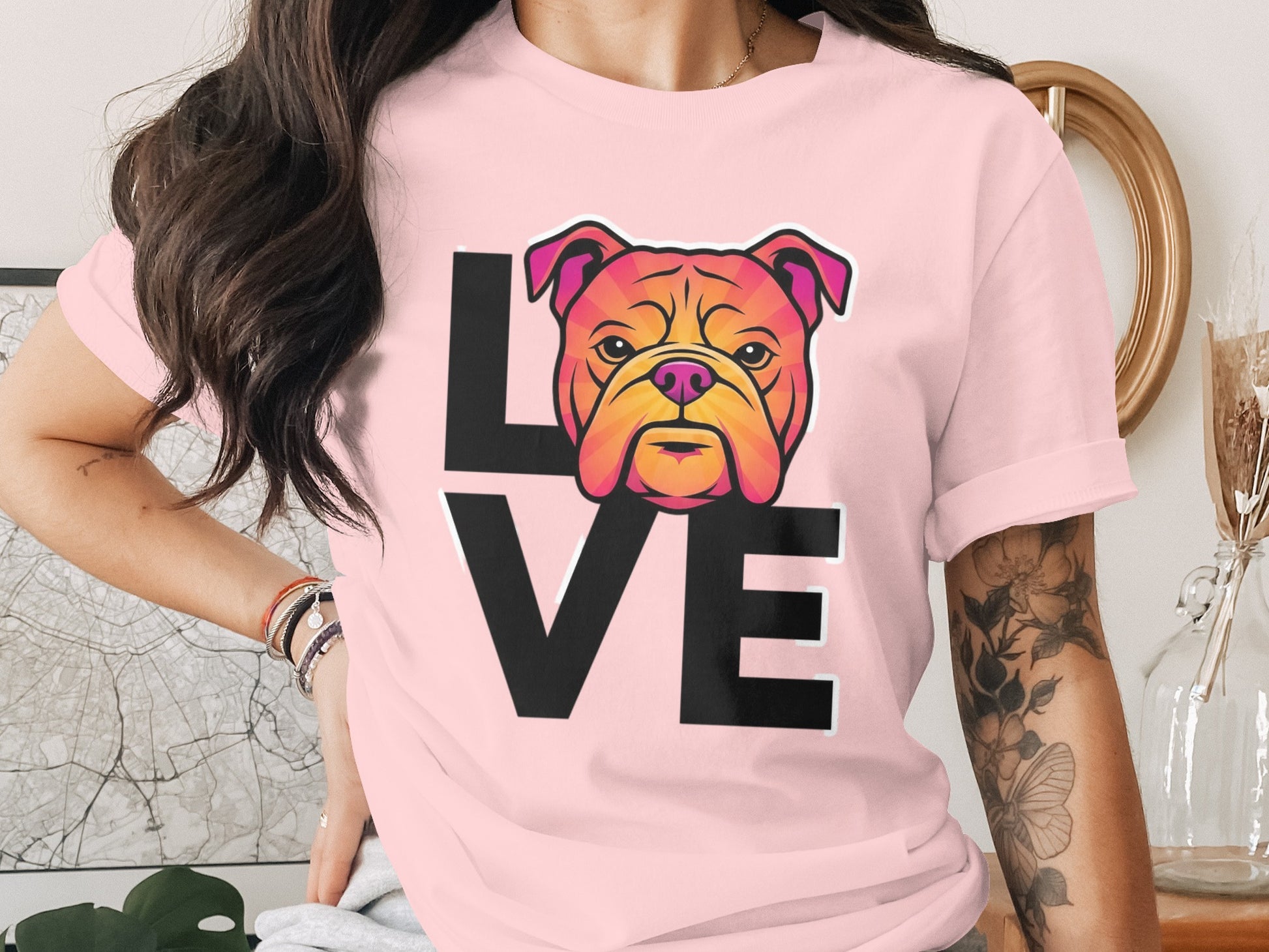 Bulldog Love Graphic Printed T-Shirt product