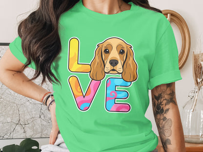 Dog Face Love Cocker Spaniel Lovers Graphic Design T-Shirt