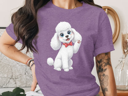 Cute Cartoon Poodle Dog Graphic Print T-Shirt Product