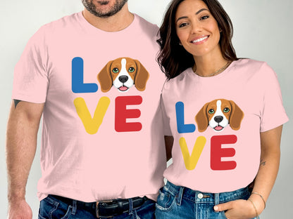 Cute Love Graphic Dog Face Couple Matching Shirts product