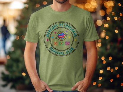 Mercury Retrograde Survival Club graphic t-shirt