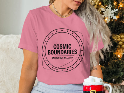 Cosmic Boundaries Energy Not Included graphic tee