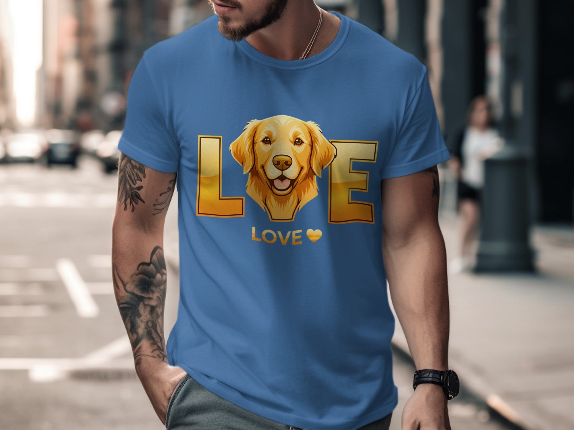 Love Golden Retriever Dog Graphic T-Shirt product type
