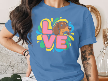 Dachshund Love Graphic T-shirt for Pet Lovers product type