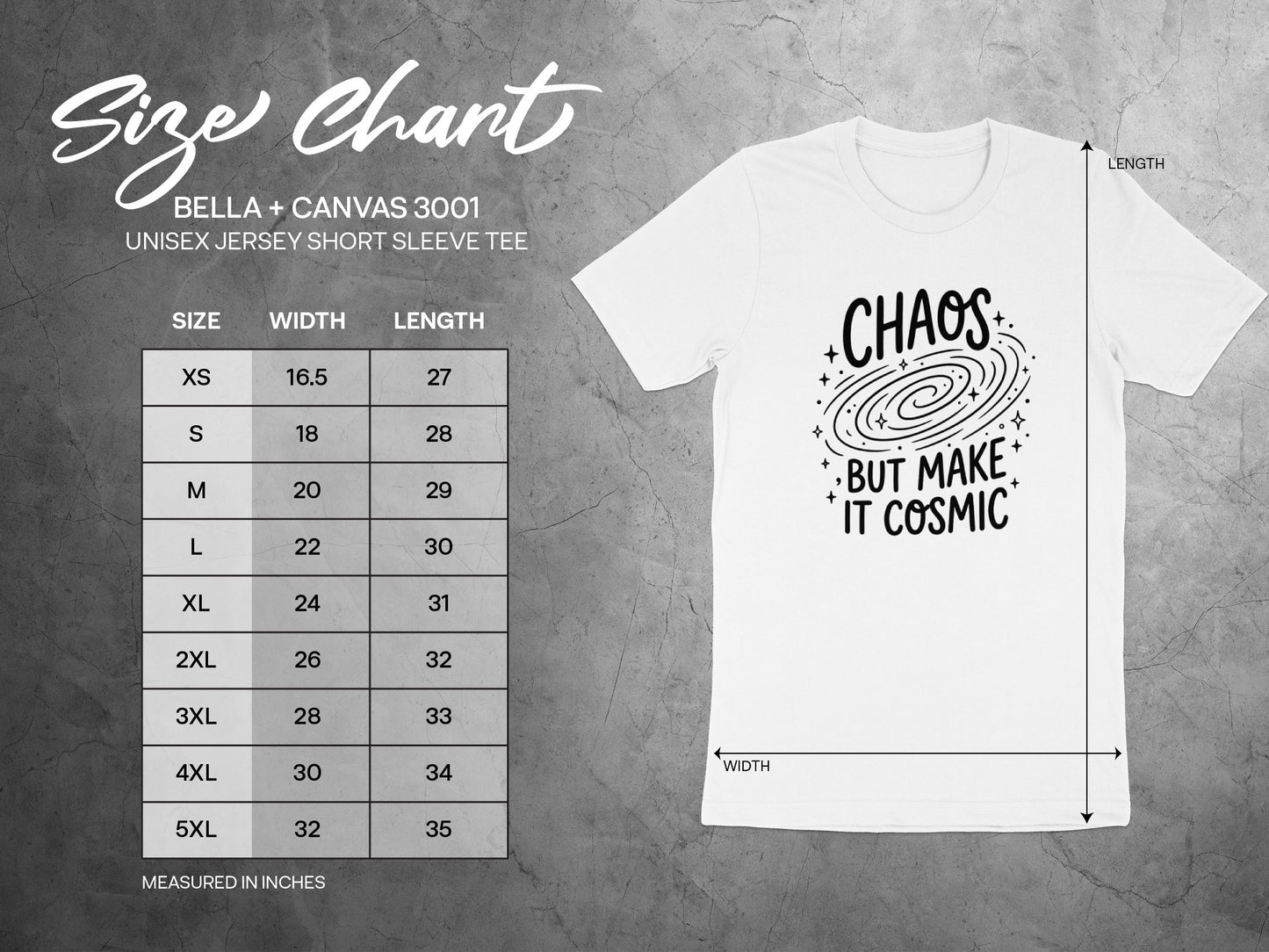 CHAOS BUT MAKE IT COSMIC Unisex Jersey Short Sleeve Tee