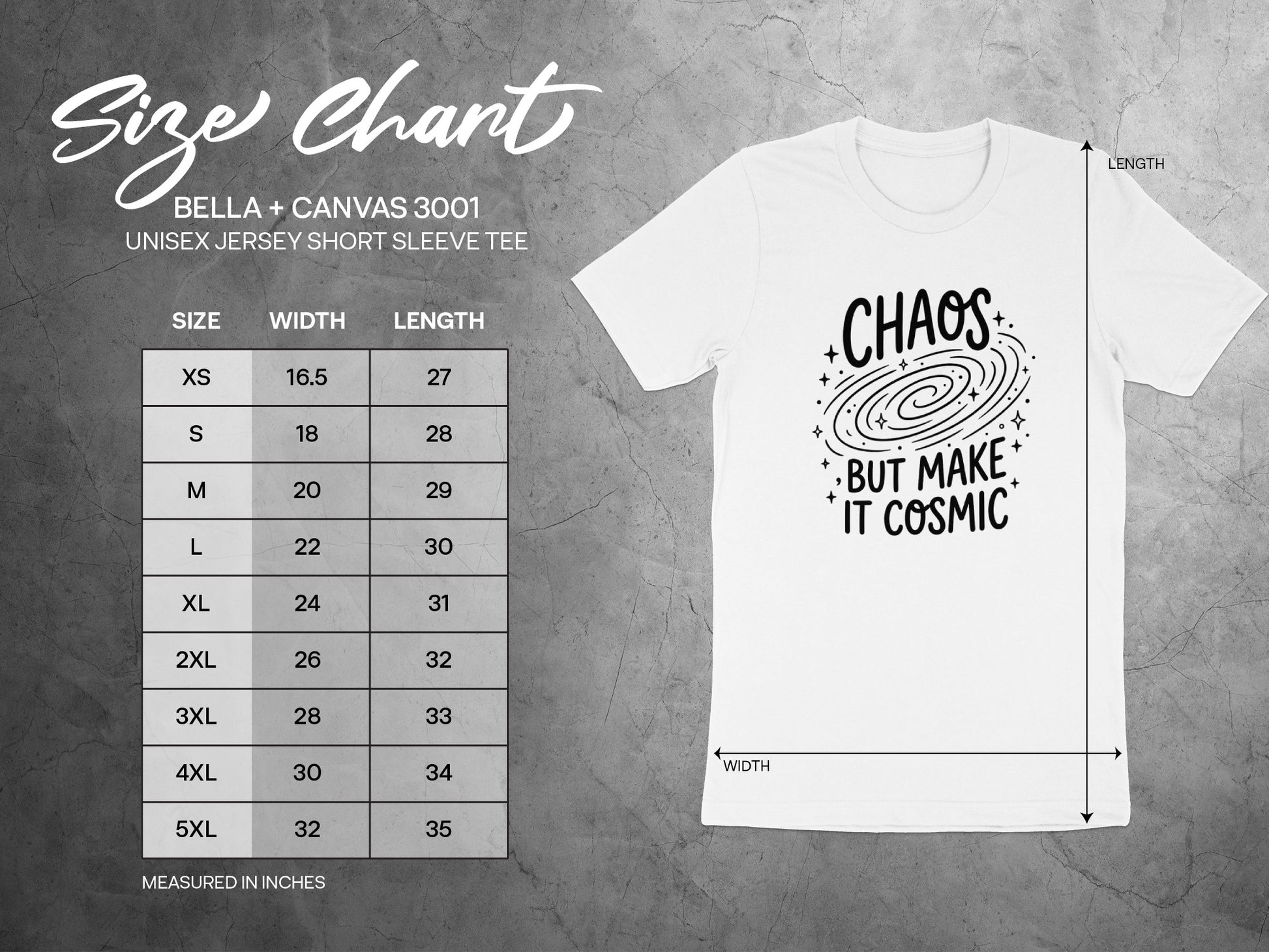 CHAOS BUT MAKE IT COSMIC Unisex Jersey Short Sleeve Tee