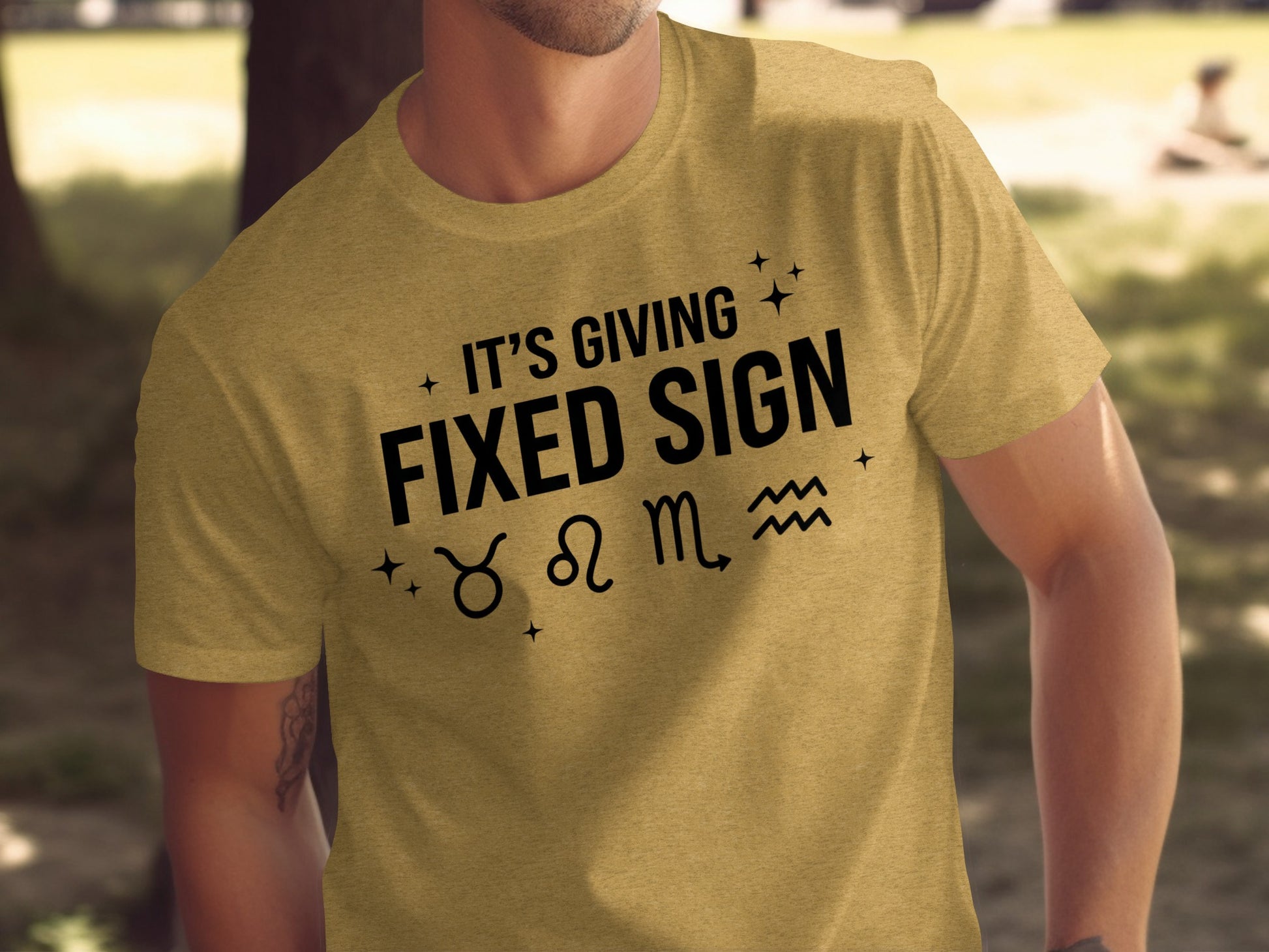 It's Giving Fixed Sign Zodiac Symbols T-Shirt