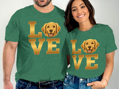 Love Golden Retriever Graphic Tee Shirt product type