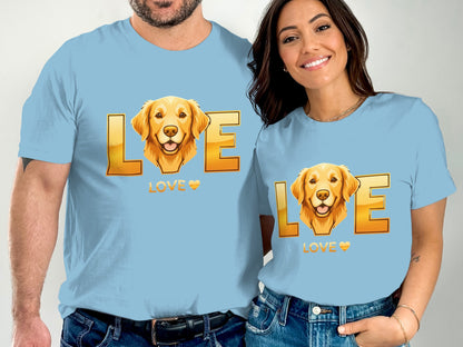 Love Graphic Tee with Golden Retriever design product