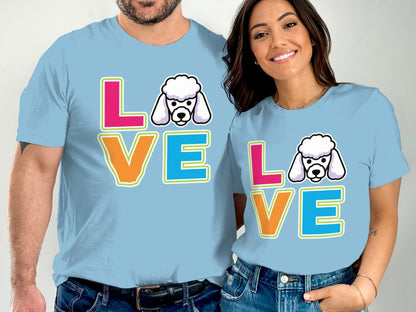 Cute Love Poodle Graphic Design Printed T-shirt product