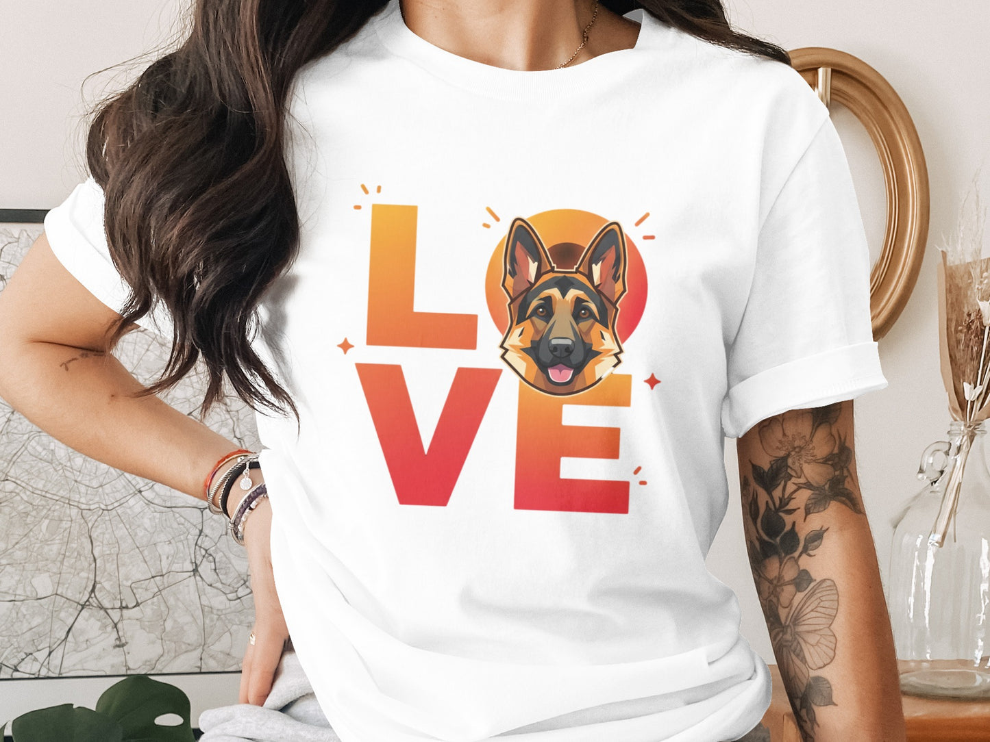 German Shepherd Love Graphic T-Shirt product type
