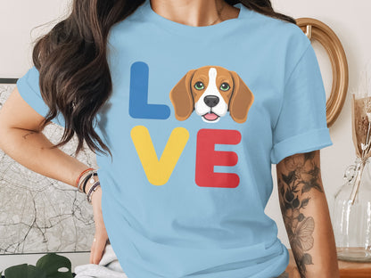 Love with Cute Beagle Printed T-Shirt product