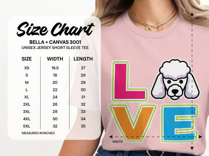 Love Dog Poodle Great for Dog Lovers Family T-Shirts