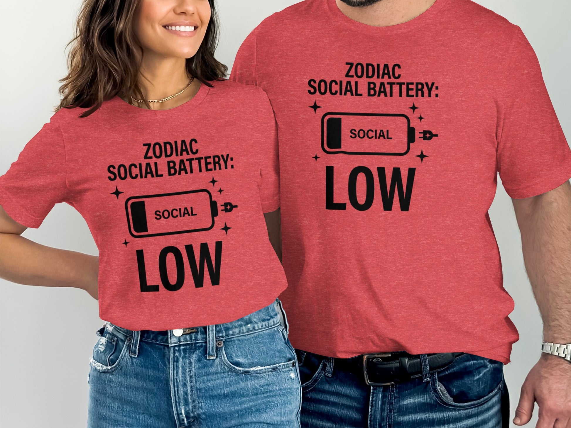 Zodiac Social Battery Low Graphic Tee Product