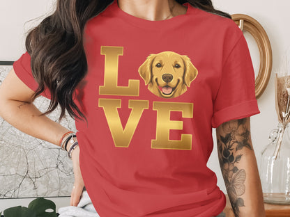 Golden Retriever LOVE Graphic Design shirt product