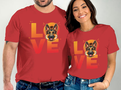 Love German Shepherd Dog Graphic T-Shirt product type