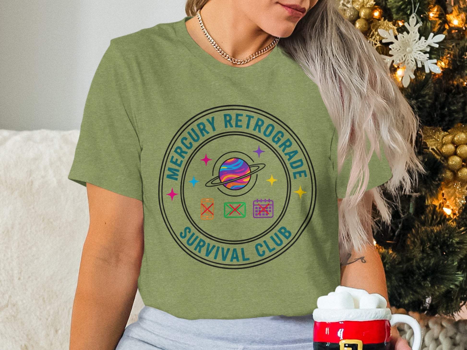 Mercury Retrograde Survival Club graphic tee