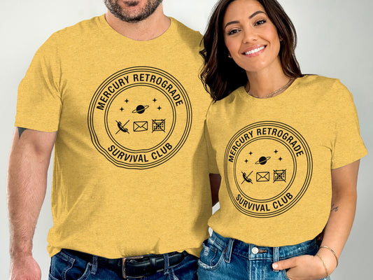 Mercury Retrograde Survival Club Yellow T-Shirt