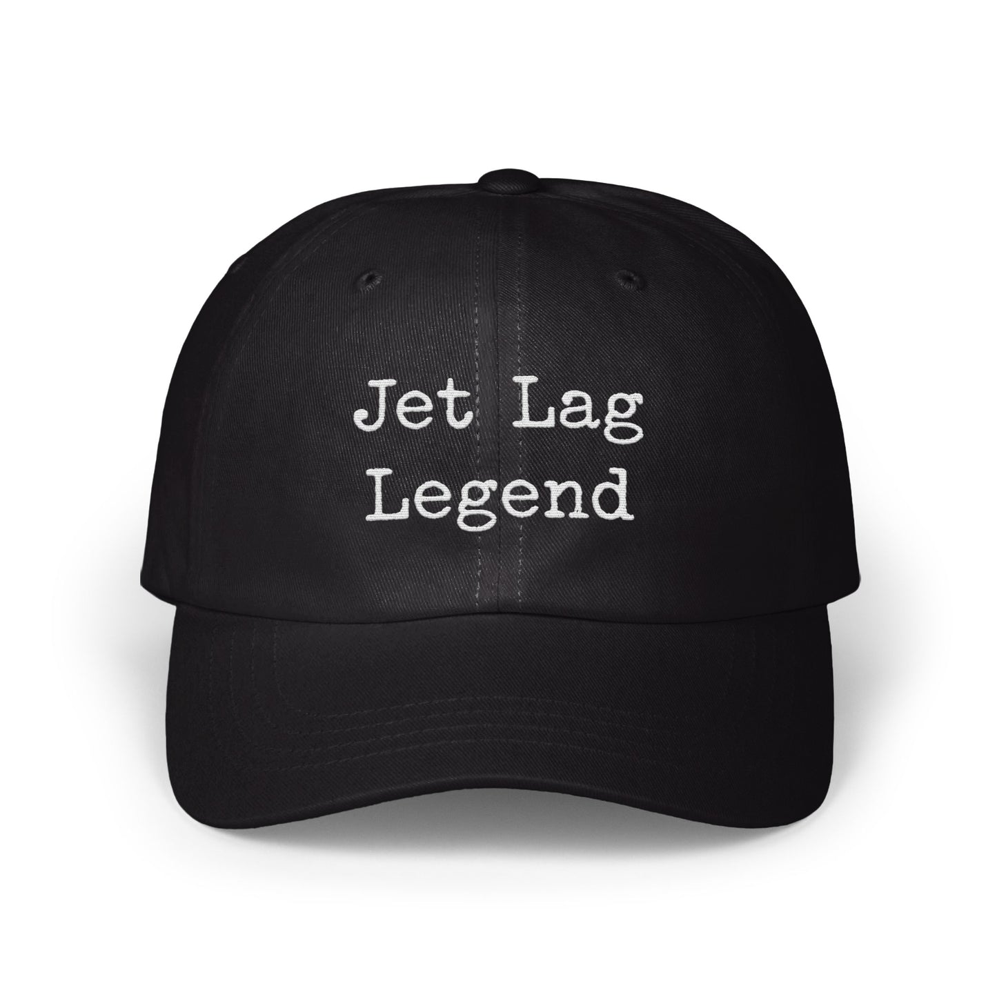 Jet Lag Legend Hat perfect for travel enthusiasts