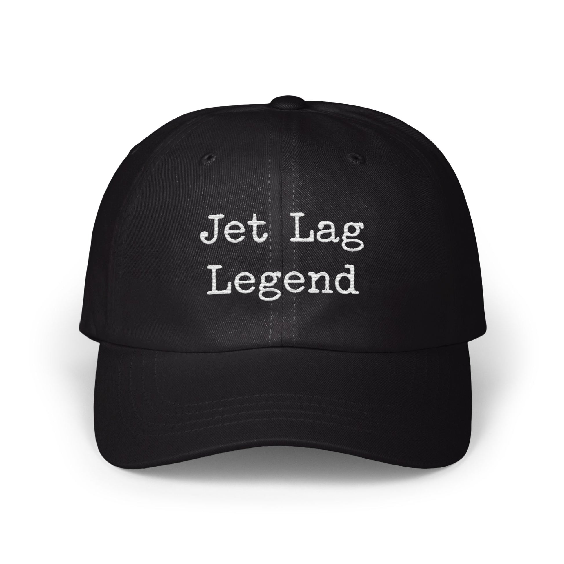 Jet Lag Legend Hat perfect for travel enthusiasts