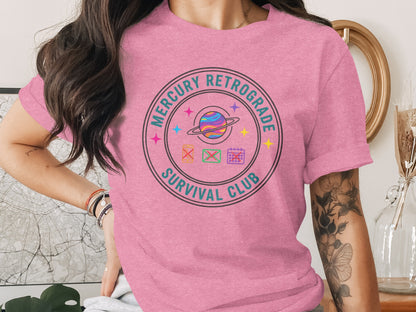 Mercury Retrograde Survival Club Printed T-shirt