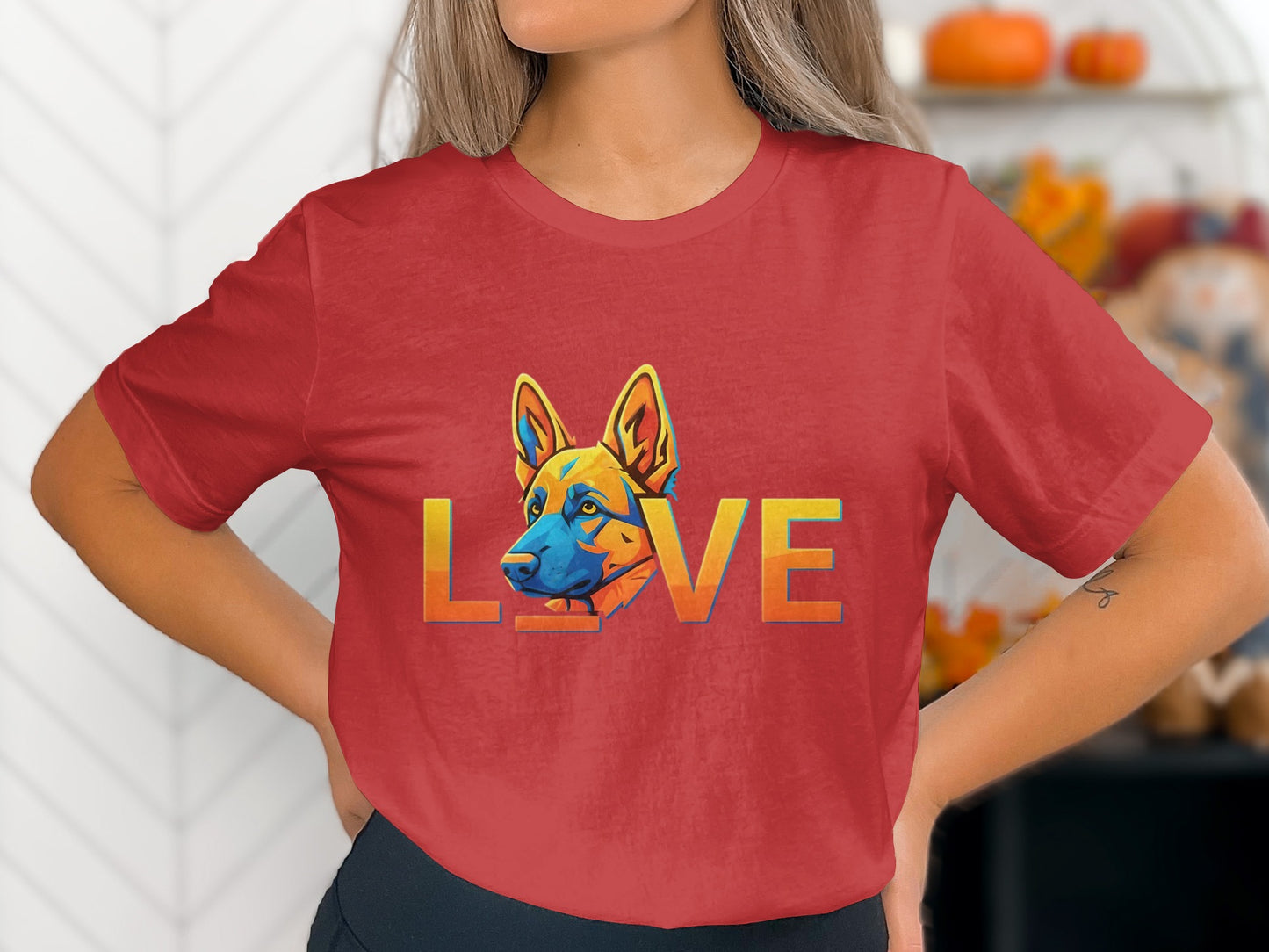 Colorful Dog Love Graphic T-shirt product type