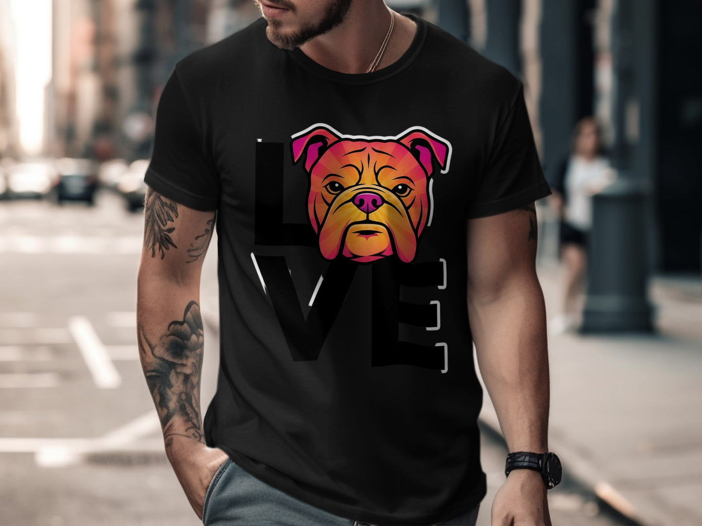 Love Bulldog Graphic Design Men's T-Shirt product