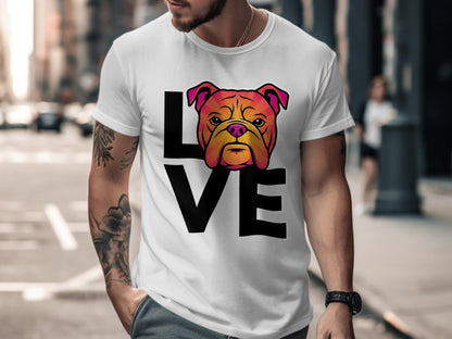 Love Bulldog Graphic Printed Short Sleeve T-shirt product