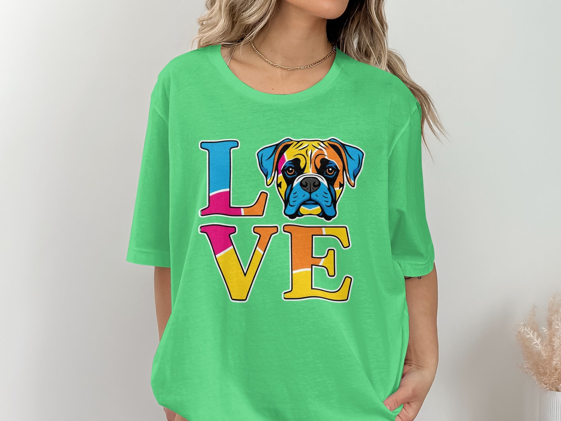Colorful Love Dog Graphic T-Shirt Perfect Gift product