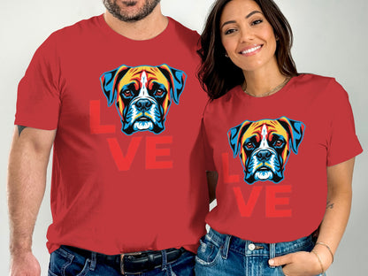 Colorful Dog Love Graphic Printed T-Shirt product