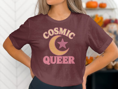 Cosmic Queer Crescent Moon Star Graphic Tee product