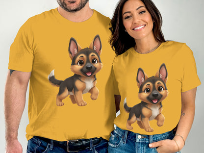 Adorable Cartoon Pup Printed Family Matching T-Shirt