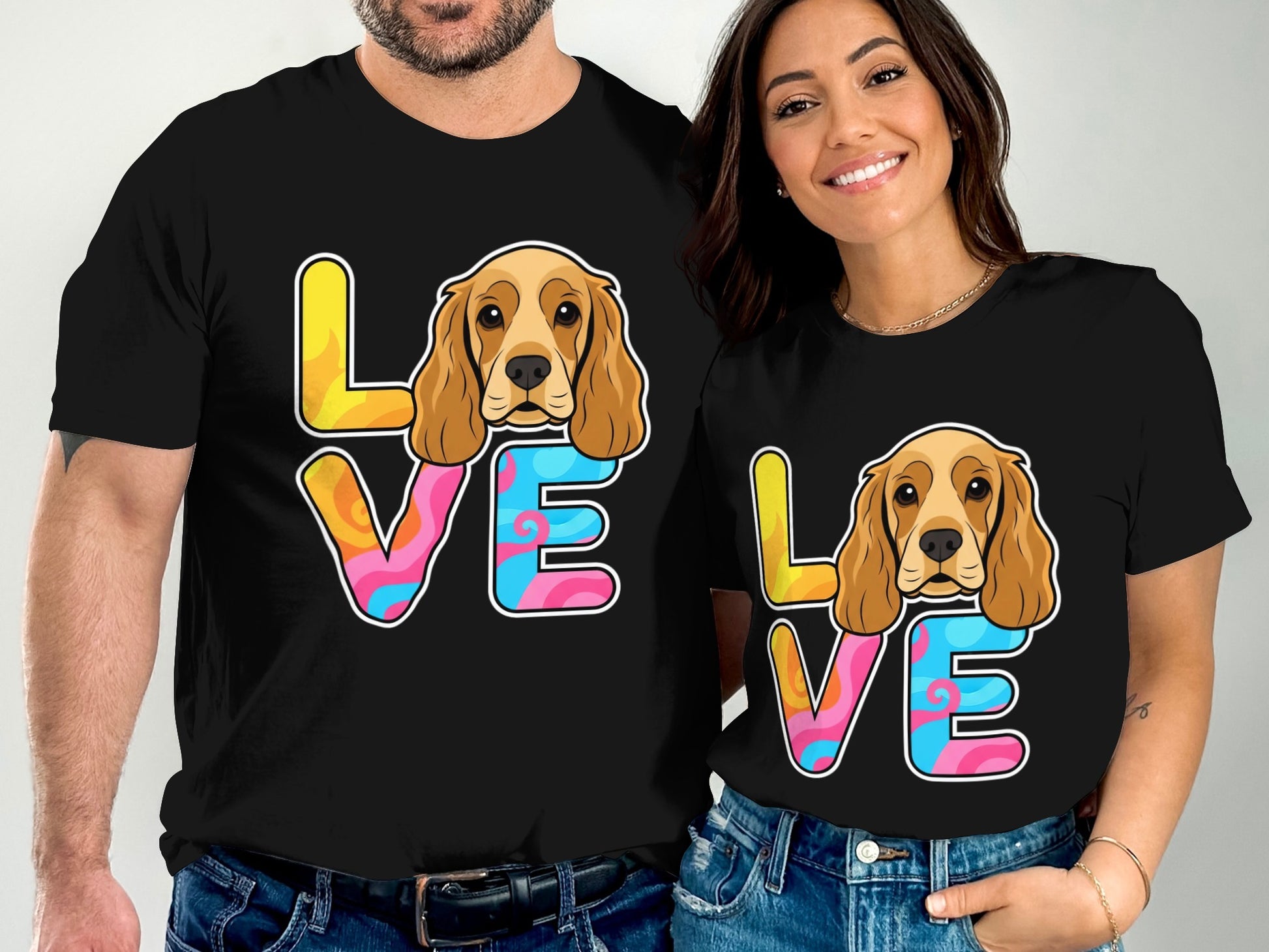 Colorful Love Design Graphic T-Shirt product type