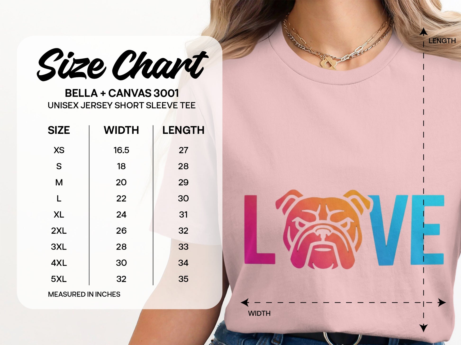 Love Bulldog Design Bella Canvas 3001 Unisex Jersey product