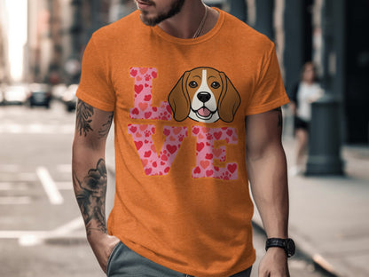 Love Heart Beagle Dog Graphic T-shirt product type