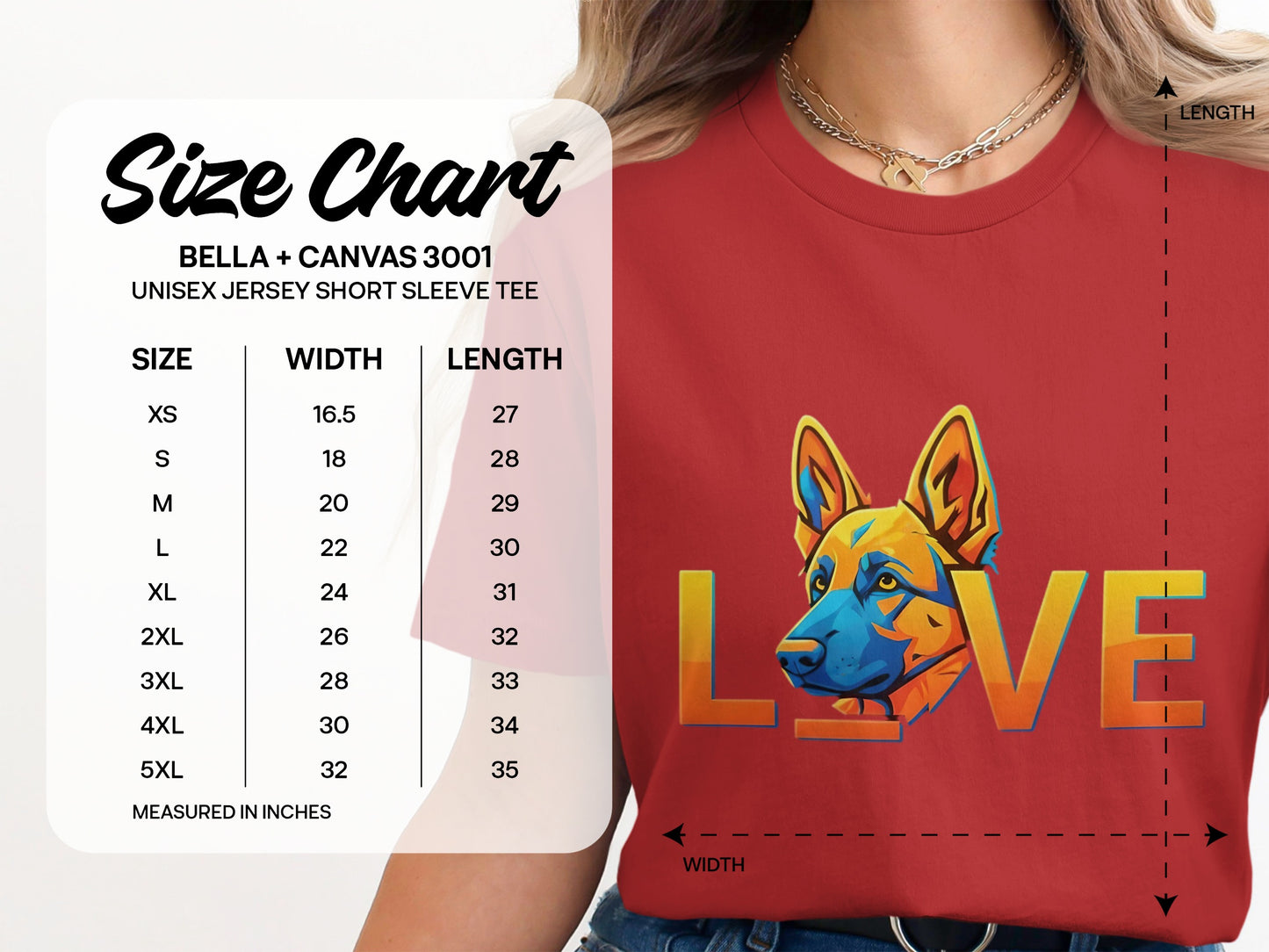 Colorful German Shepherd Love Design T-Shirt product
