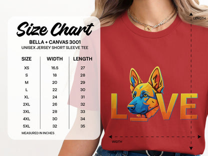 Colorful German Shepherd Love Design T-Shirt product