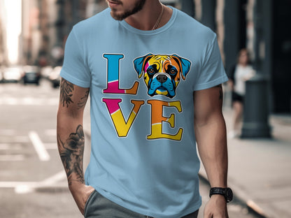 Colorful Love Letters with Dog Graphic T-Shirt product