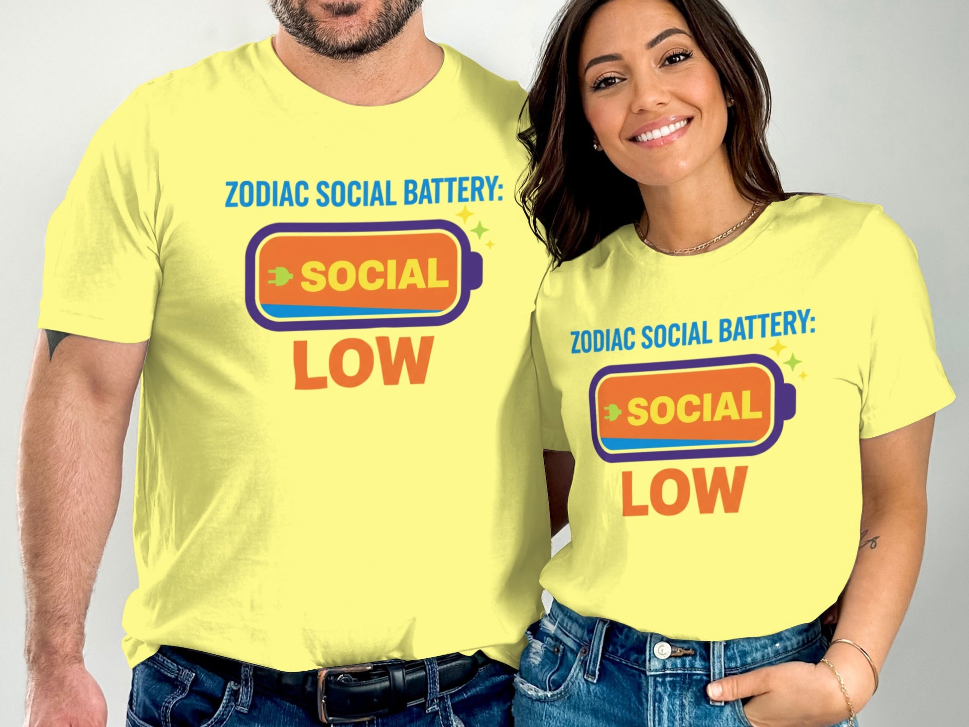 Zodiac Social Battery Low Unisex Graphic Tee