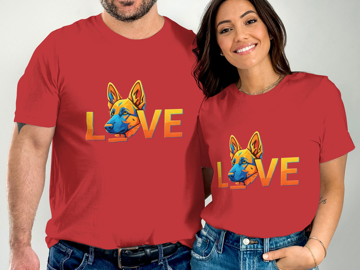 Colorful Dog Love Graphic Design T-Shirt product