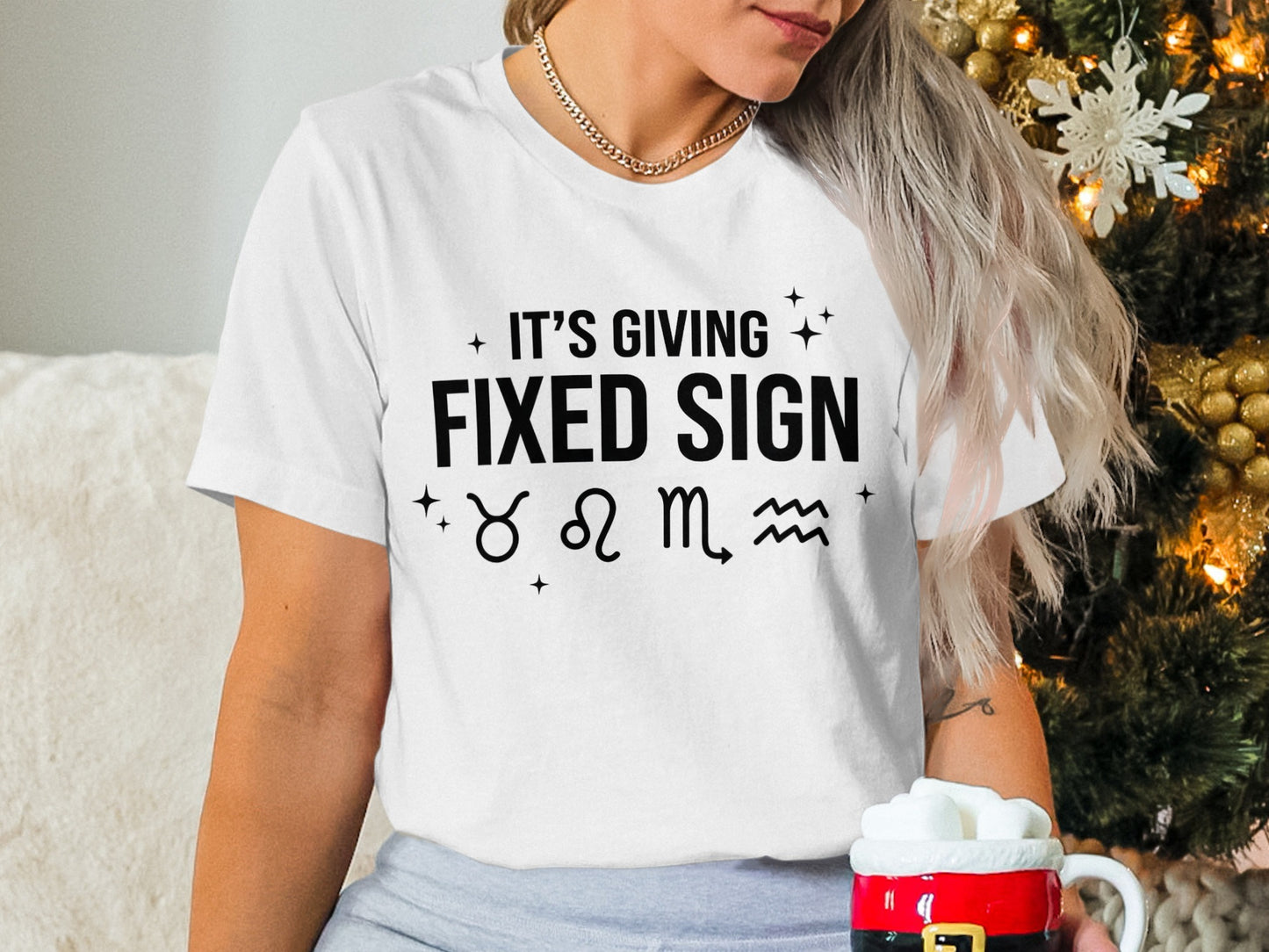 It's Giving Fixed Sign Astrology Graphic T-Shirt